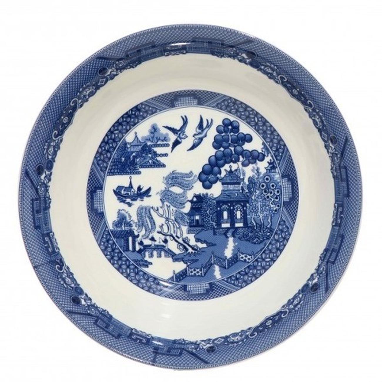 blue-willow-24cm-salad-bowl - Blue Willow Salad Bowl 24cm 