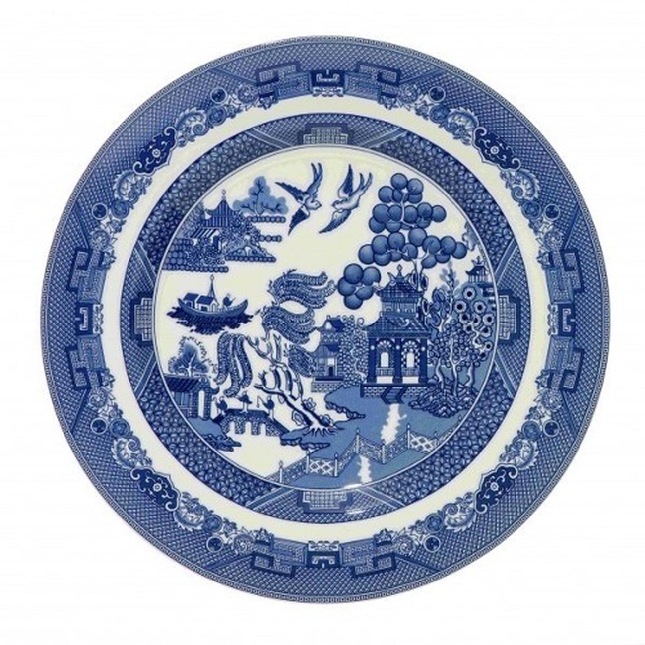 blue-willow-27cm-dinner-plate - Blue Willow Dinner Plate 27cm