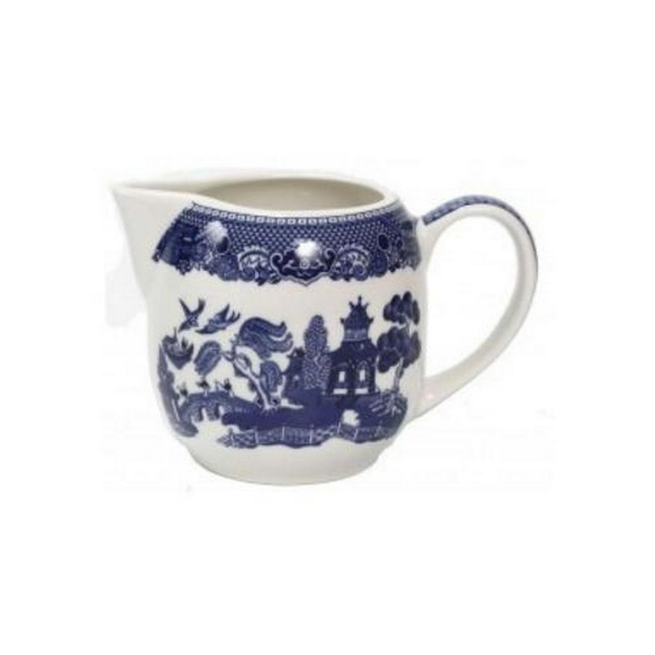 blue-willow-cream-jug-round-200ml - Blue Willow Cream Jug Round 200ml 