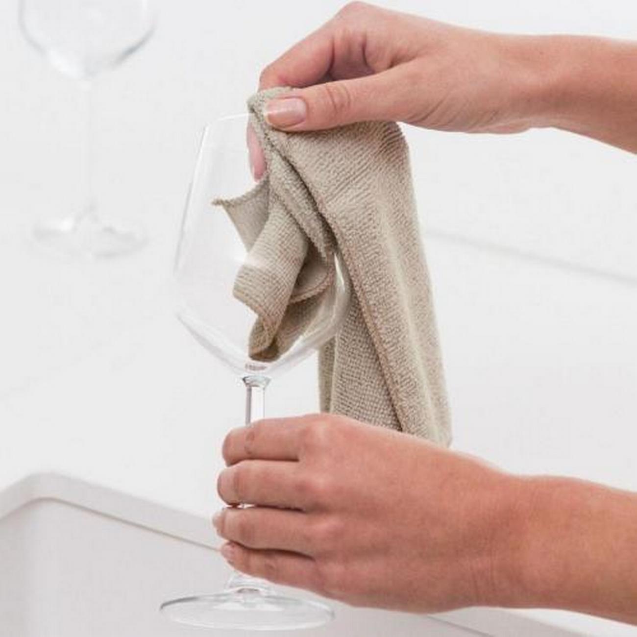 brabantia-microfibre-dish-cloths-beige-set-of-2 - Brabantia Microfibre Dish Cloths Beige Set of 2