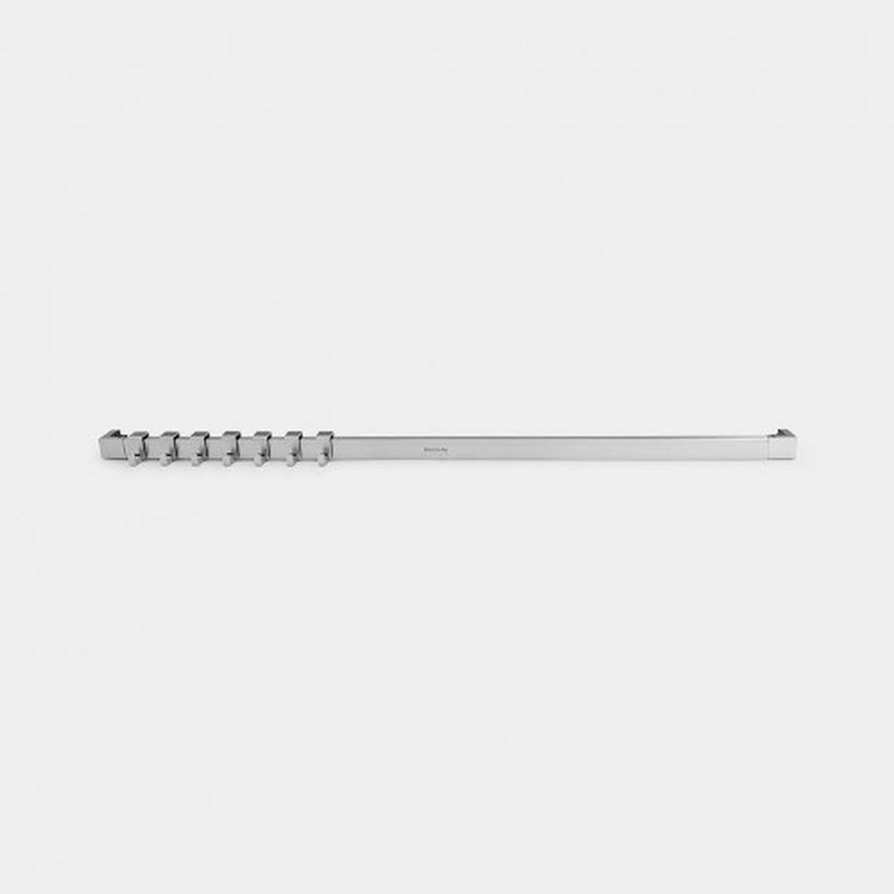 brabantia-wall-rail-matt-steel-60cm-23-6-7-hooks - Brabantia Wall Rail Matt Steel 60cm 