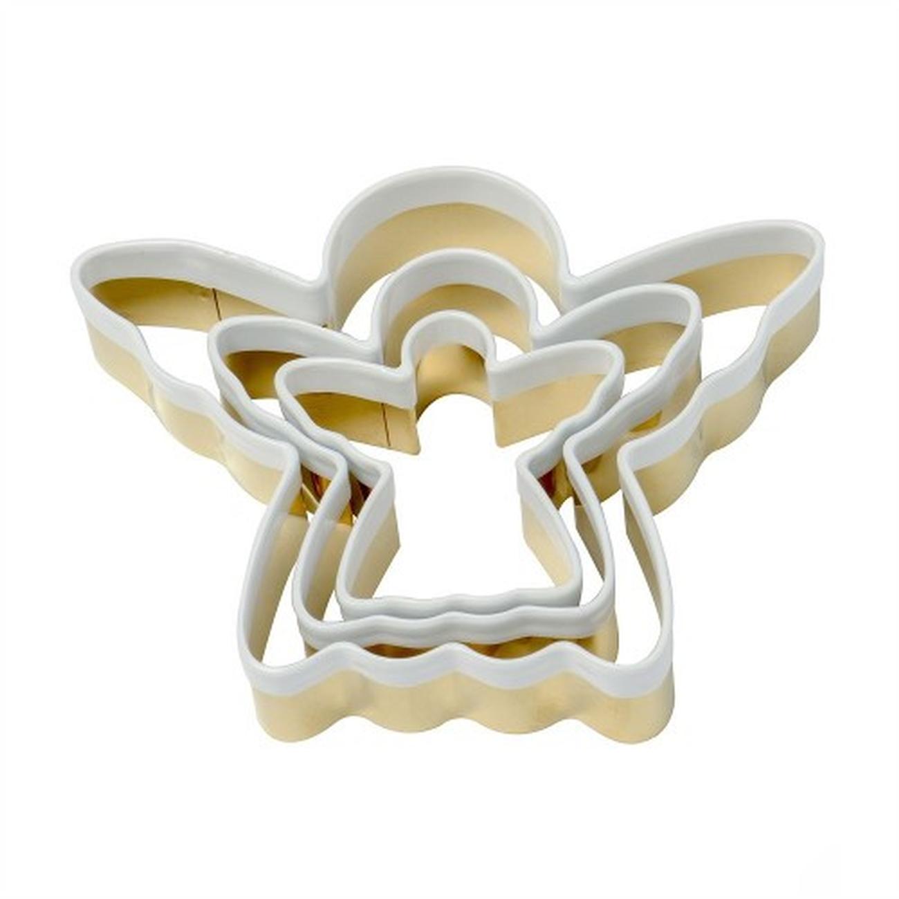 eddingtons-brass-angel-cookie-cutters-with-white-top-set-of-3 - Eddingtons Brass 3pc Angel Cookie Cutters with White Top