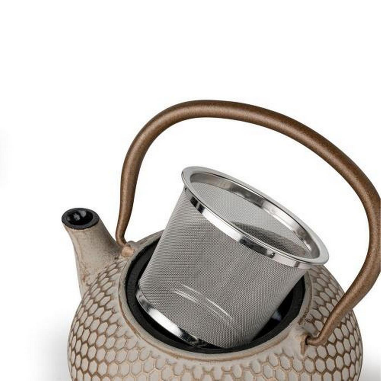 bredemeijer-jiangxi-beige-cast-iron-teapot-0.7l - Bredemeijer Jiangxi Beige Cast Iron Teapot 0.7L