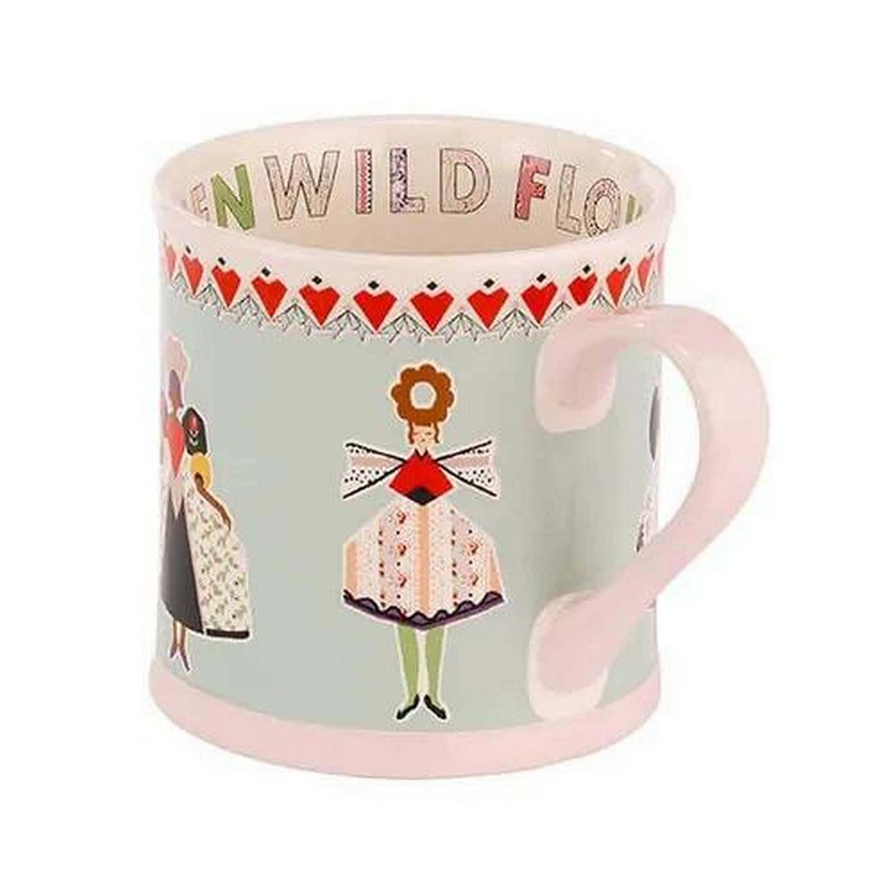 cath-kidston-wild-flowers-wild-women-mollie-mug - Cath Kidston Wild Flowers Wild Women Mollie Mug Green 275ml