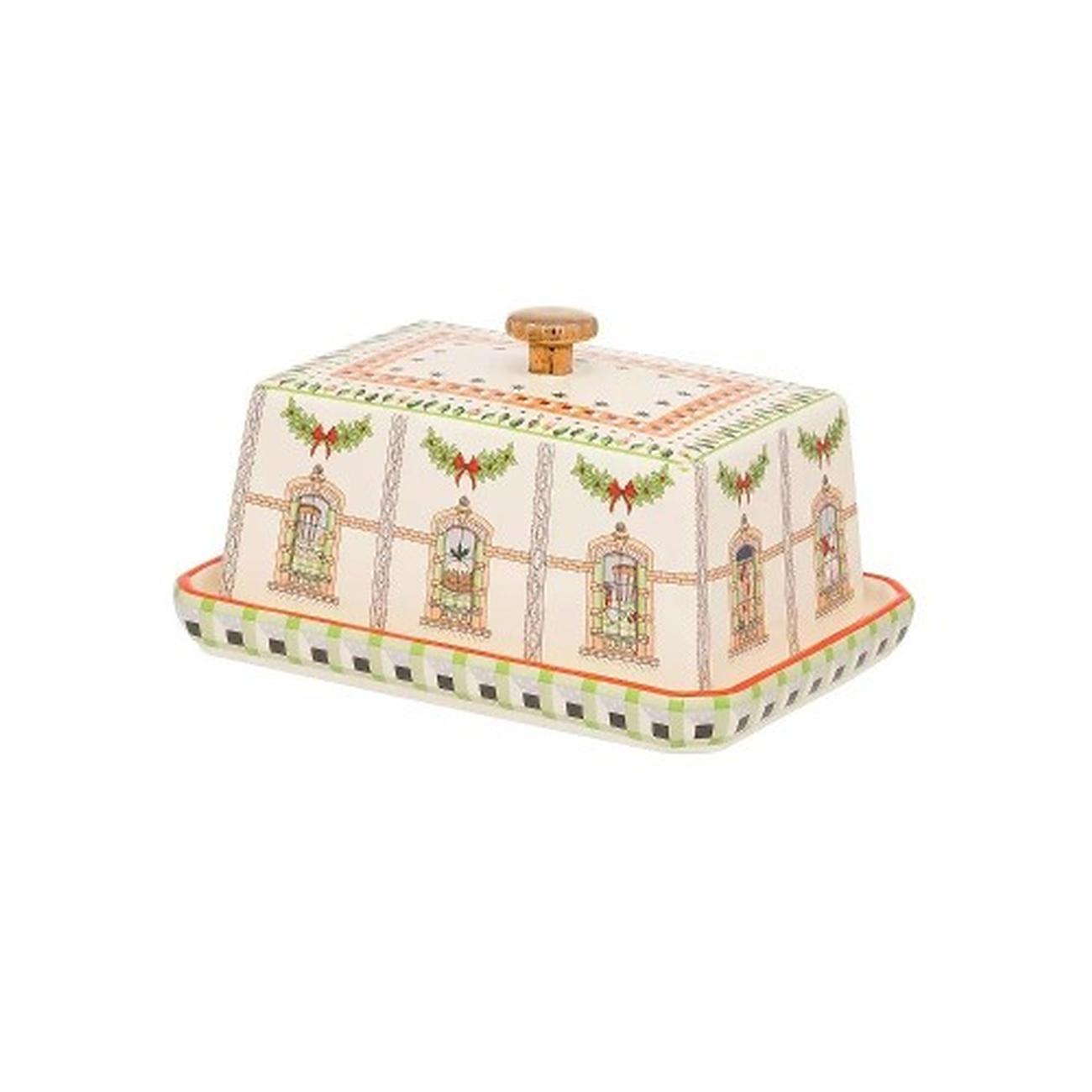 cathkidston-christmas-dolls-house-butter-dish - Cath Kidston Christmas Dolls House Butter Dish