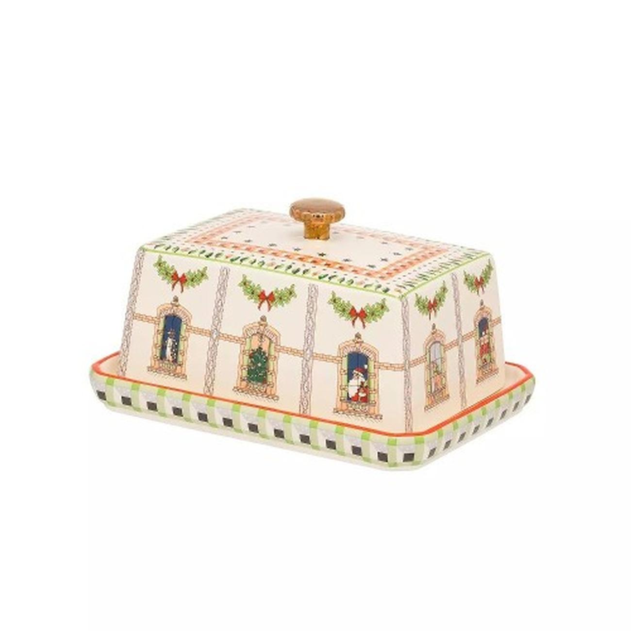cathkidston-christmas-dolls-house-butter-dish - Cath Kidston Christmas Dolls House Butter Dish