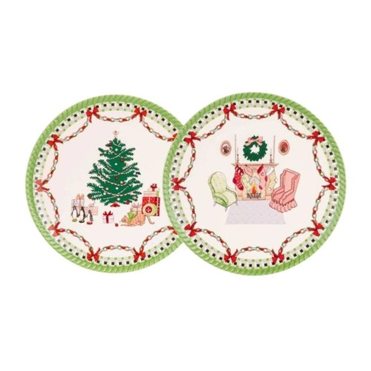 ck-dolls-house-so2-side-plates - Cath Kidston Christmas Doll's House Side Plates Set of 2