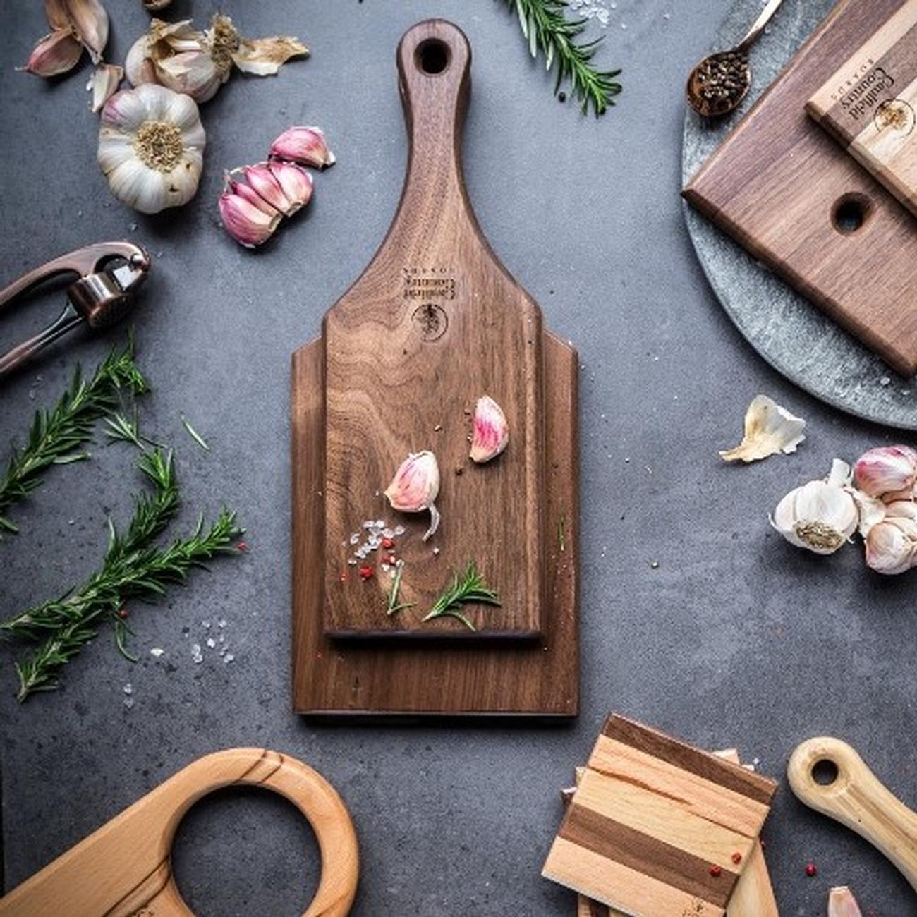 caulfield-cheese-paddle-small-mahogany - Caulfield Country Boards Mahogany Cheese Paddle