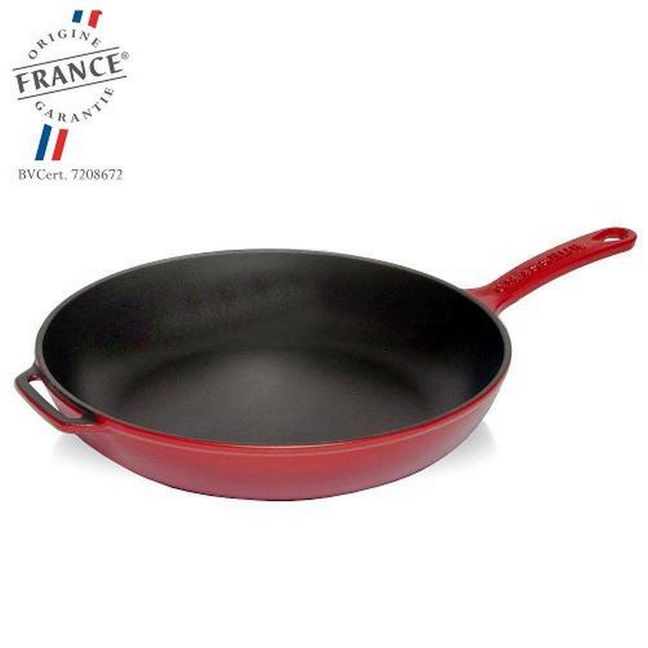 chasseur-cast-iron-frying-pan-red-28cm  - Chasseur Cast Iron Frying Pan Red 28cm 