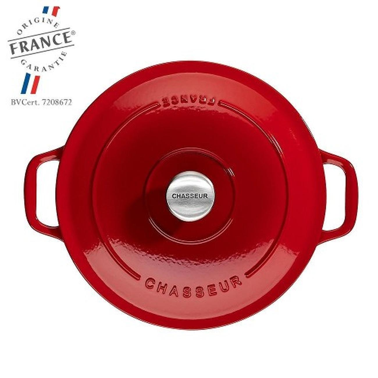 chasseur-round-casserole-26cm-ruby-black - Chasseur Round Casserole 26cm-Ruby & Black