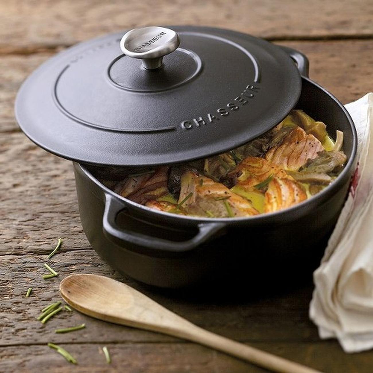 chasseur-round-casserole-28cm-caviar - Chasseur Round Casserole 28cm-Caviar