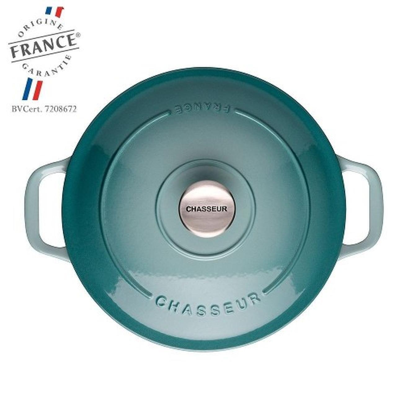 chasseur-round-casserole-cocotte-ronde-28cm-blue-quartz - Chasseur Round Casserole 28cm-Quartz