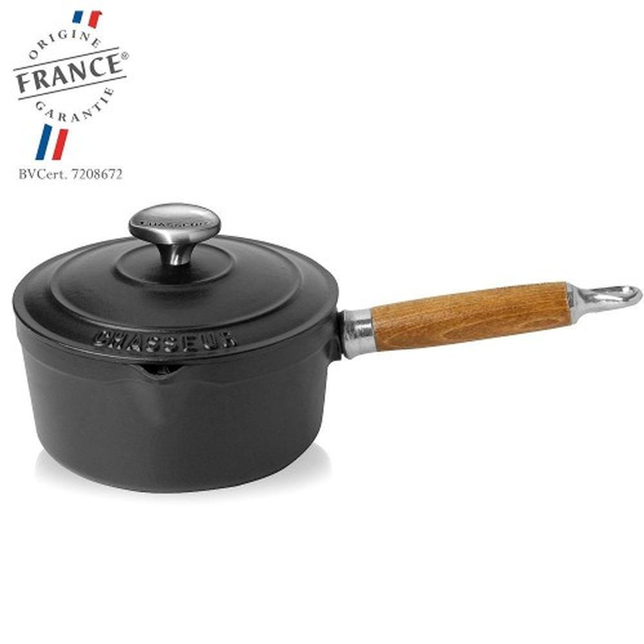 chasseur-sauce-pan-16cm-with-lid-blackmatte - Chasseur Sauce Pan with Lid16cm- Matte Black