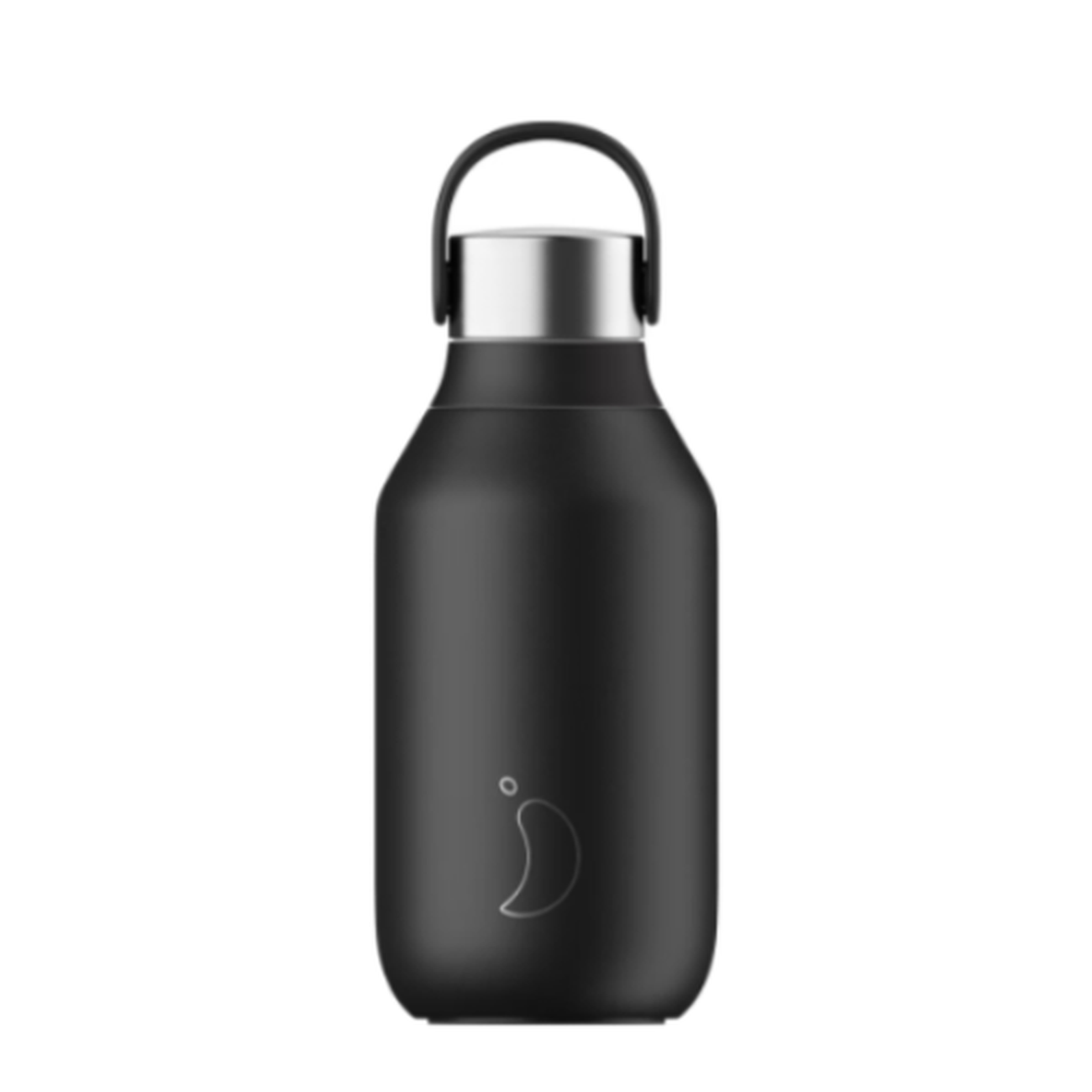 chillys-s2-350ml-abyss-black-bottle - Chilly's Series 2 Water Bottle 350ml Black Abyss