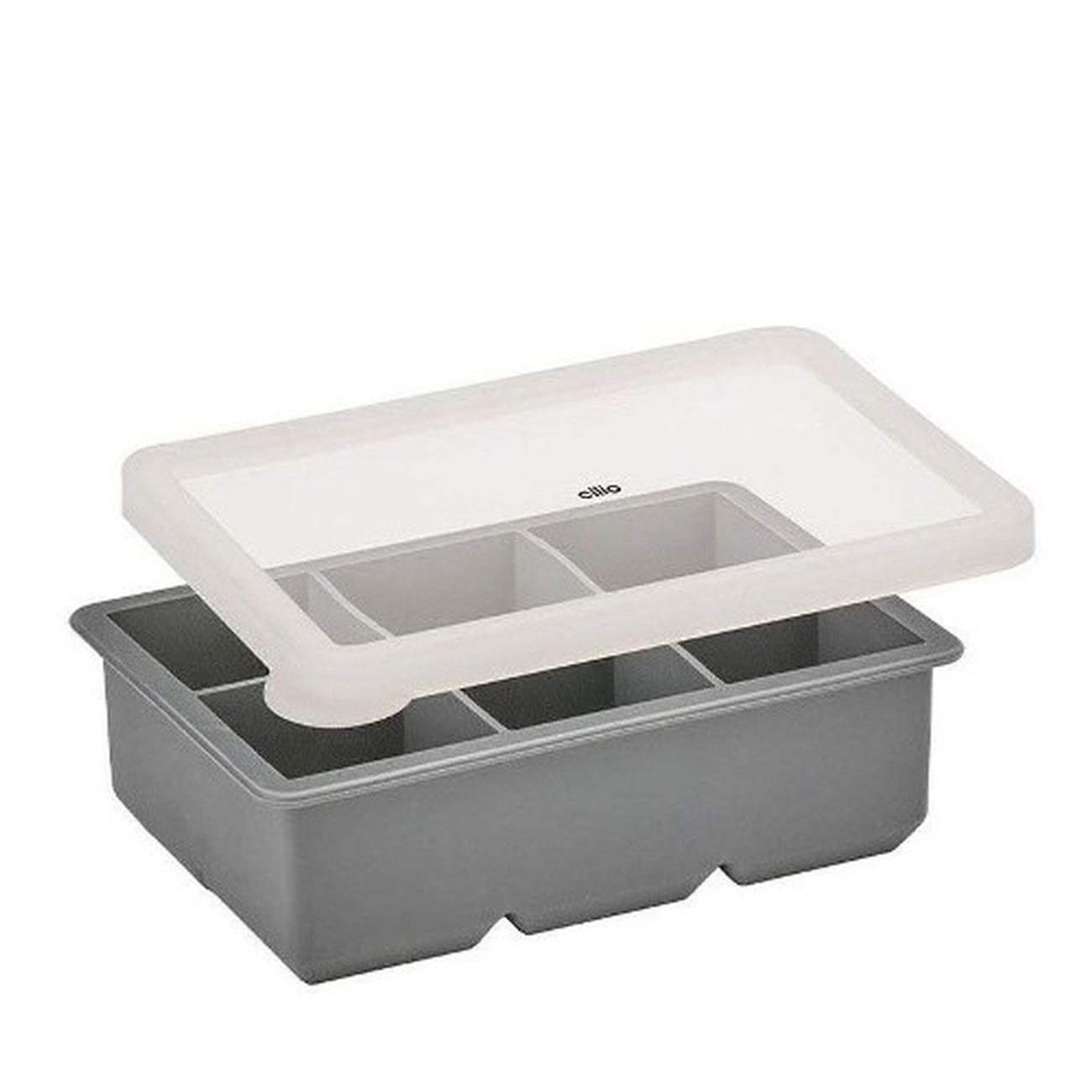 cilio-ice-cube-tray-6-pc-grey - Cilio Grey 6 Blocks Ice Cube Tray 