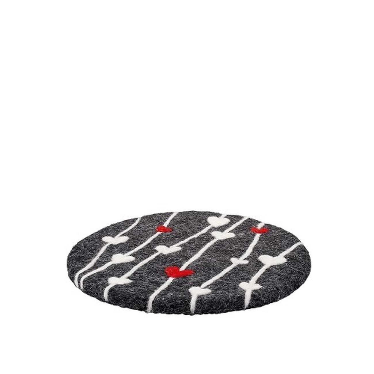 cilio-wool-heart-round-coaster - Cilio Wool Heart Round Coasters (Lana Cuore)