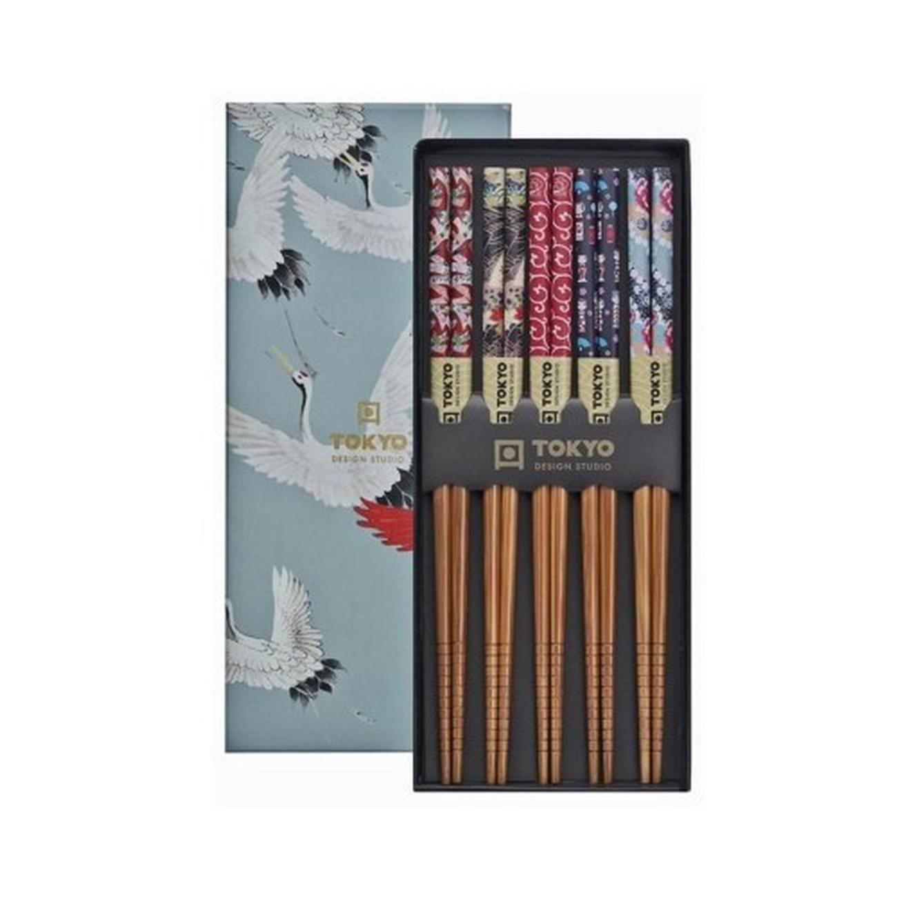 cnb-crane-chopstick-giftset-5 - Tokyo Design Studio Crane Chopstick Giftset 5 