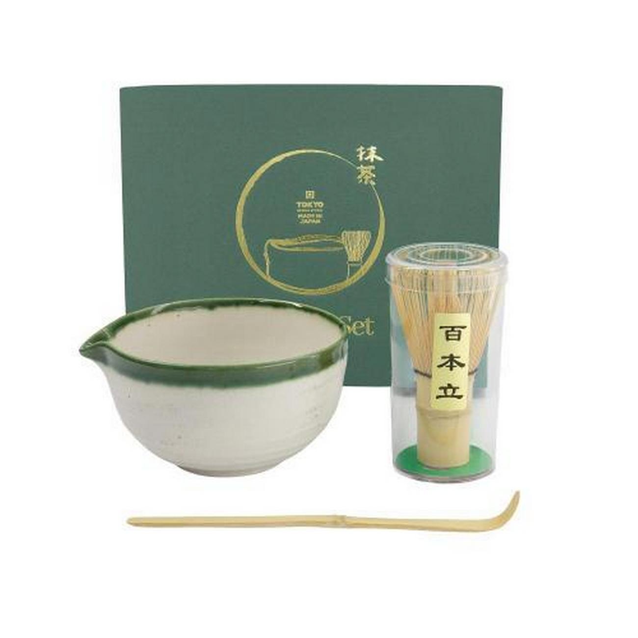 cnb-white-oribe-matcha-giftset-3pcs - Tokyo Design Studio White Oribe Matcha Giftset 3pcs