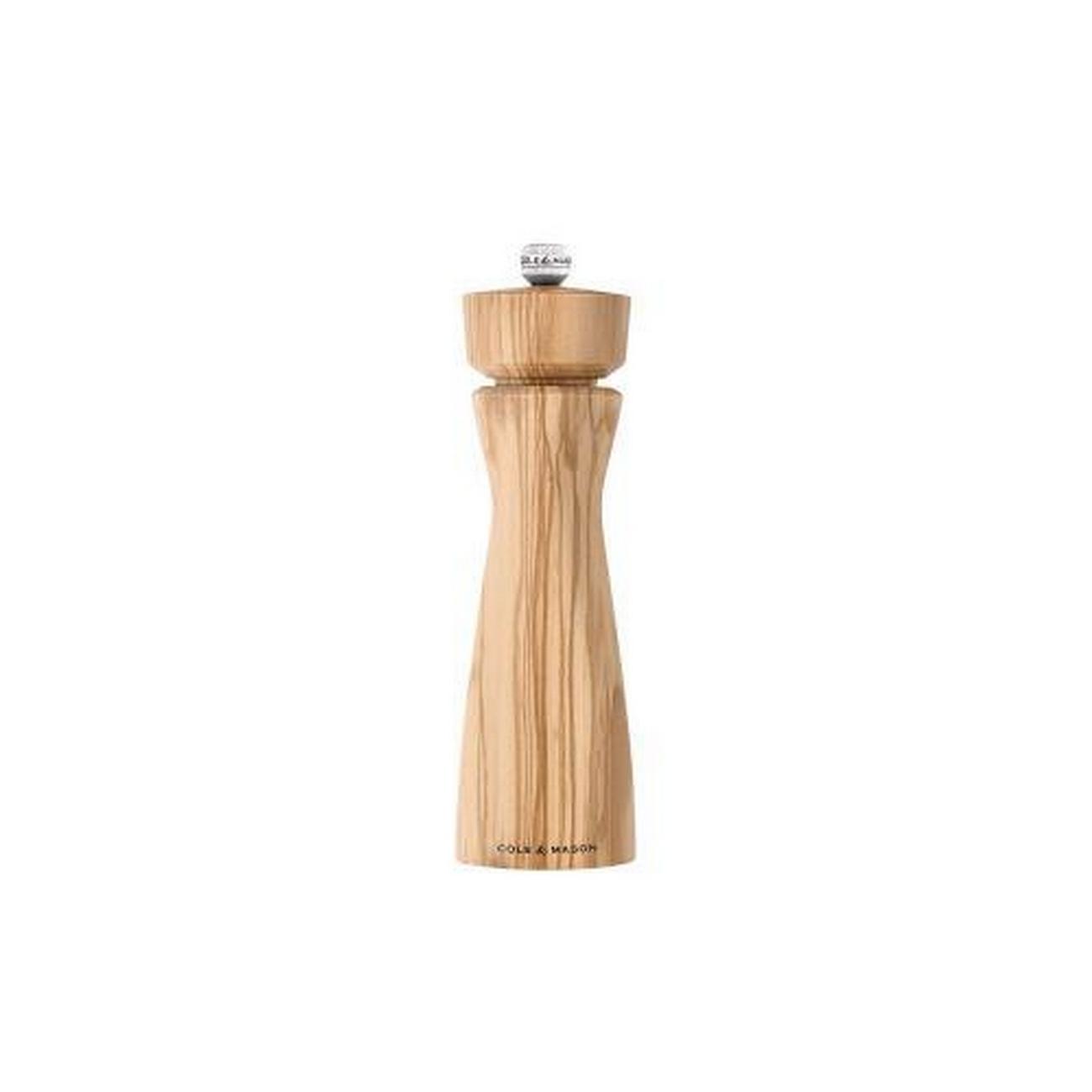 cole-mason-portobello-olive-wood-pepper-mill-20cm - Cole & Mason Portobello Olive Wood Pepper Mill 20cm