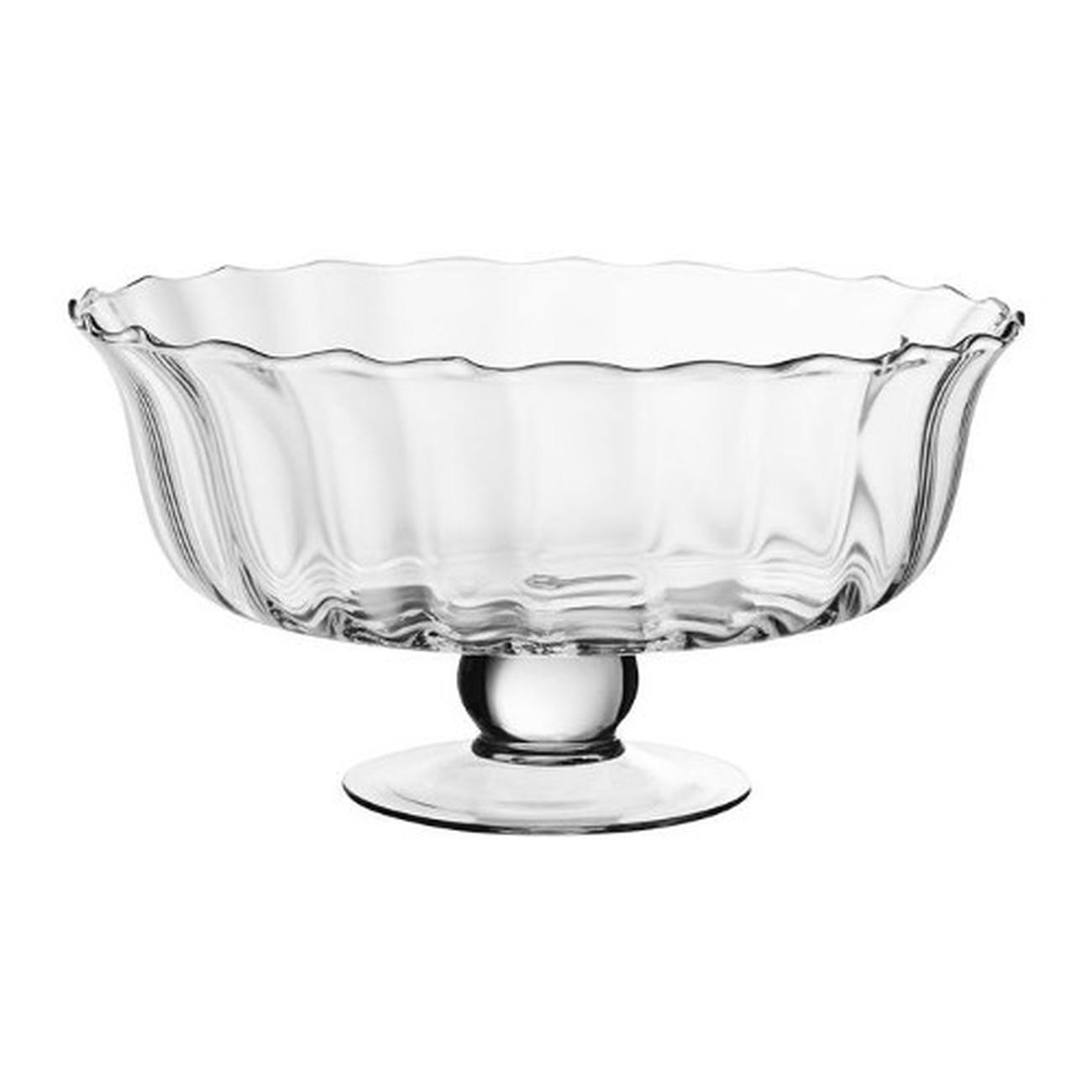 cote-table-footed-glass-serving-bowl-praline - Cote Table Glass Footed Serving Bowl Praline