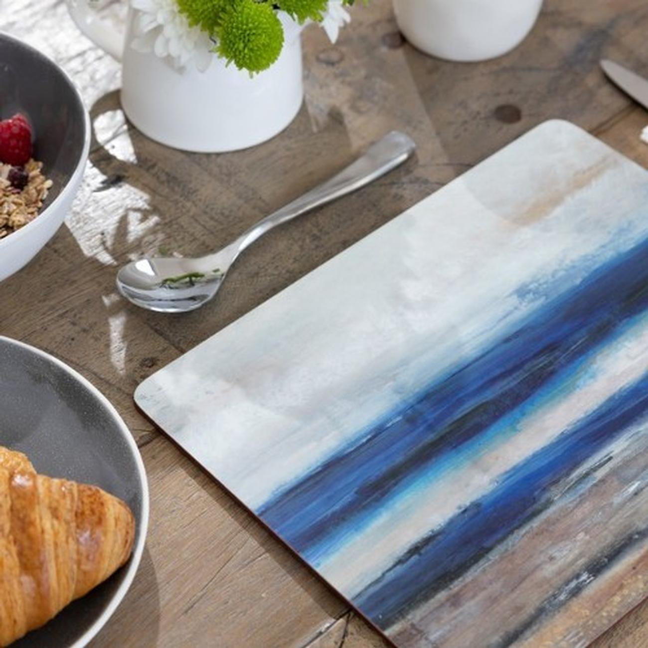 ct-blue-abstract-large-premium-placemats - Creative Tops Blue Absract Pack Of 4 Large Premium Placemats