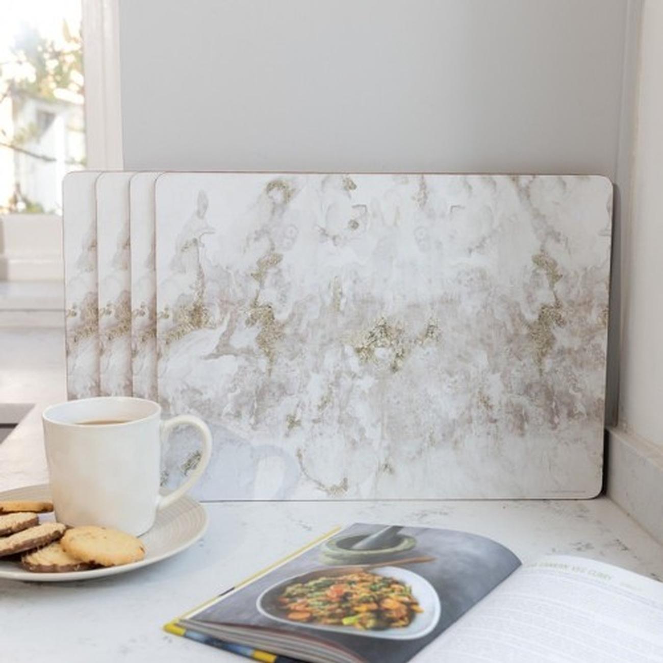 ct-grey-marble-large-premium-placemats - Creative Tops Grey Marble Pack Of 4 Large Premium Placemats
