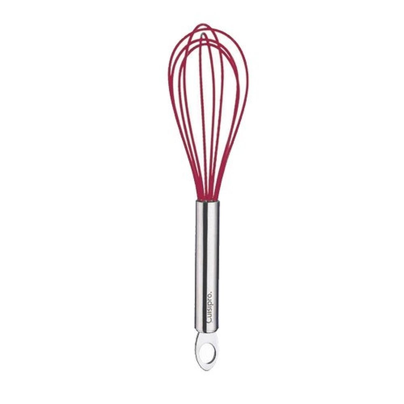 cuisipro-silicone-egg-whisk-20cm-red - Cuisipro Silicone Coated Egg Whisk 20cm Red