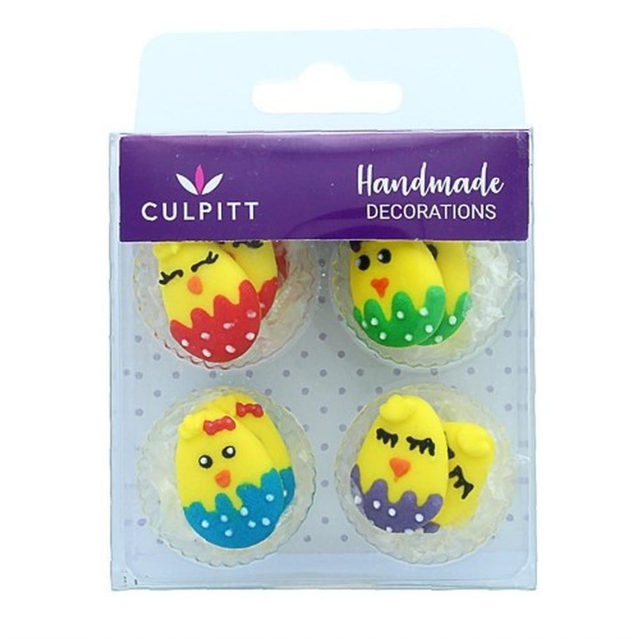 culpitt-cute-baby-chick-sugar-pipings-pack-12 - Culpitt Cute Baby Chick Sugar Pipings Pack of 12