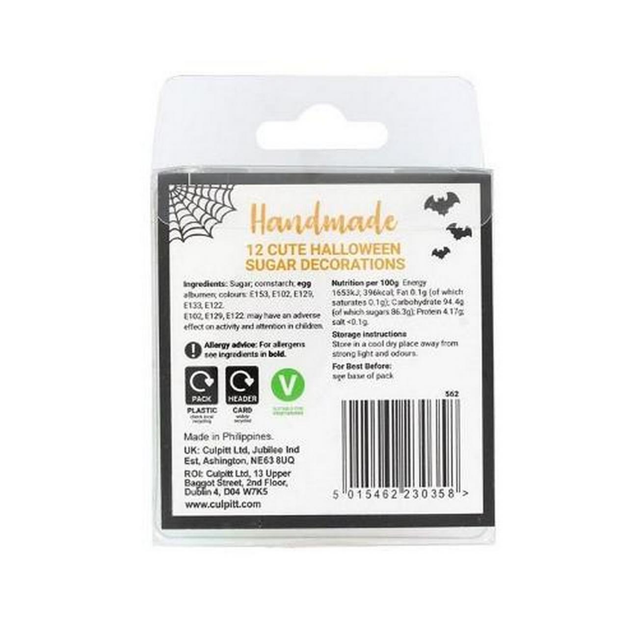 culpitt-sugar-decorations-cute-halloween-12pc - Culpitt Cute Halloween Sugar Decorations 12pc