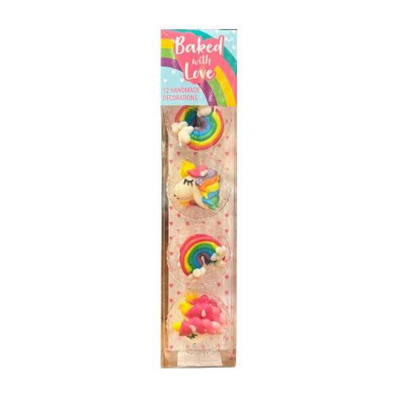 culpitt-unicorn-rainbow-sugar-pipings-12pcs - Culpitt Unicorn & Rainbow Sugar Pipings 12pcs