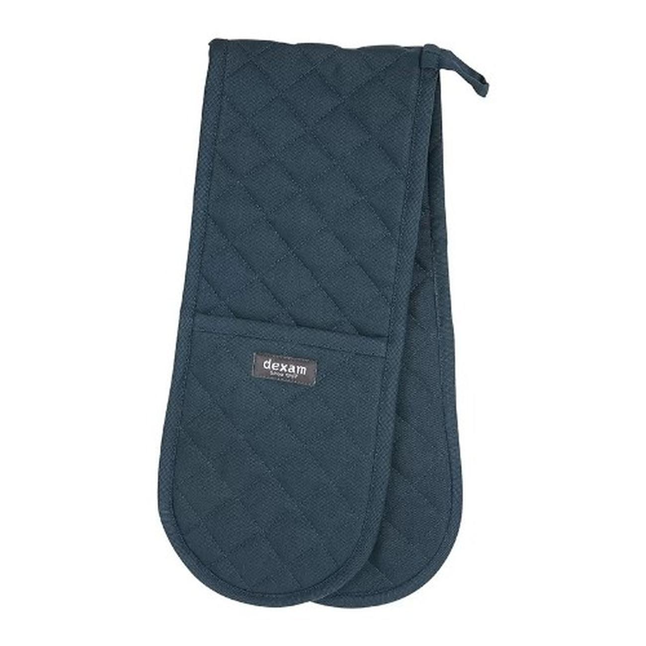 dexam-ink-blue-double-oven-glove - Dexam Love Colour Ink Blue Double Oven Gloves