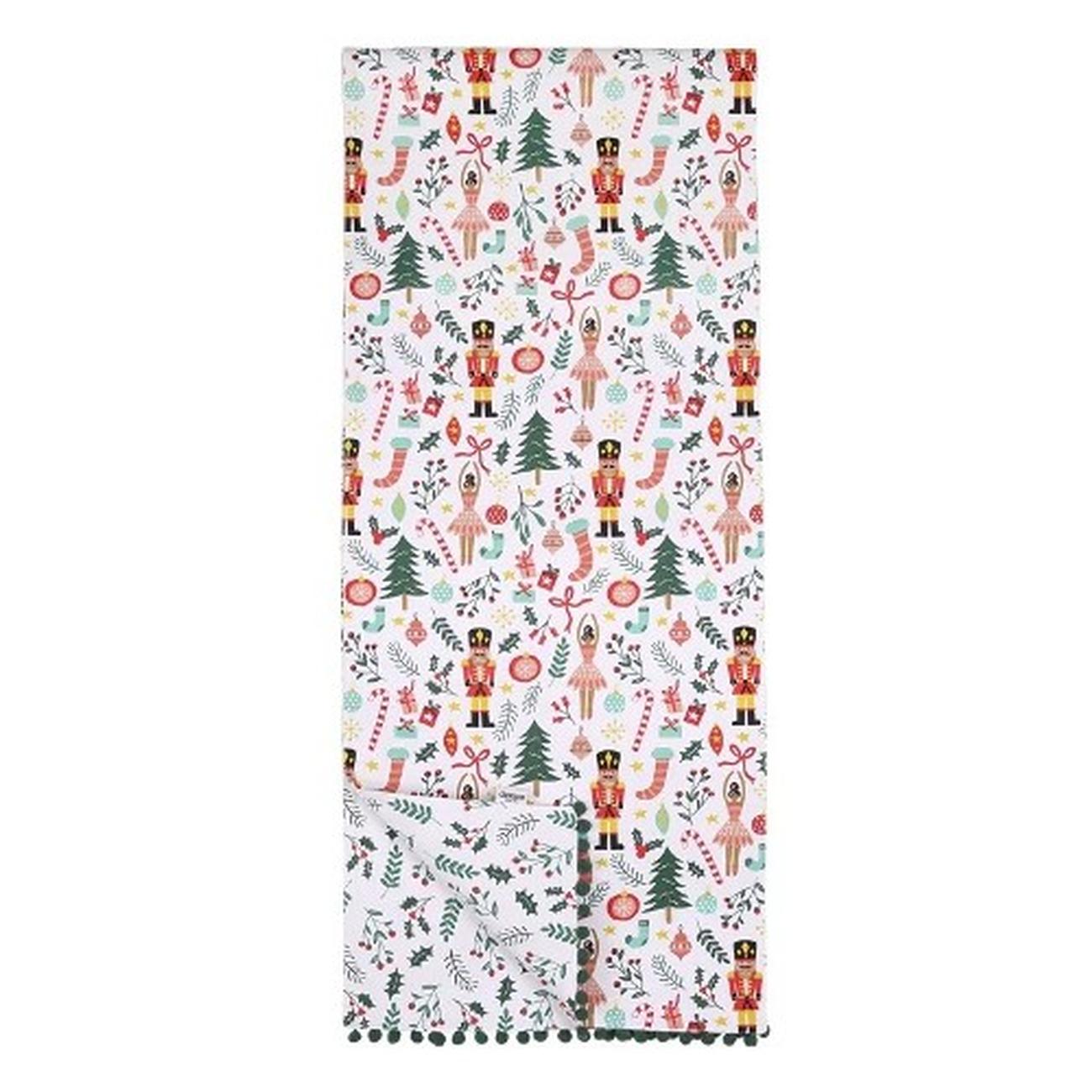 dexam-nutcracker-table-runner-reversible - Dexam Nutcracker Recycled Cotton Reversible Table Runner