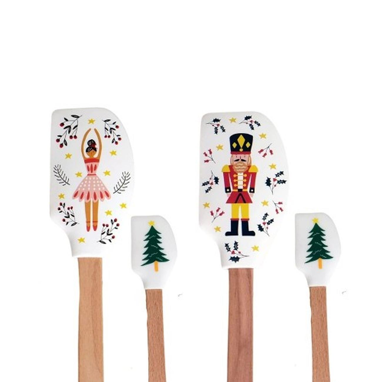 dexam-nutcracker-set-2-spatulas - Dexam Christmas Festive Spatulas Set of 2 Spatulas