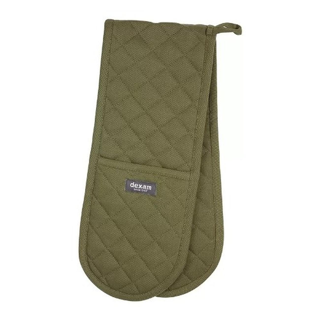 dexam-olive-green-double-oven-glove - Dexam Love Colour Olive Green Double Oven Gloves