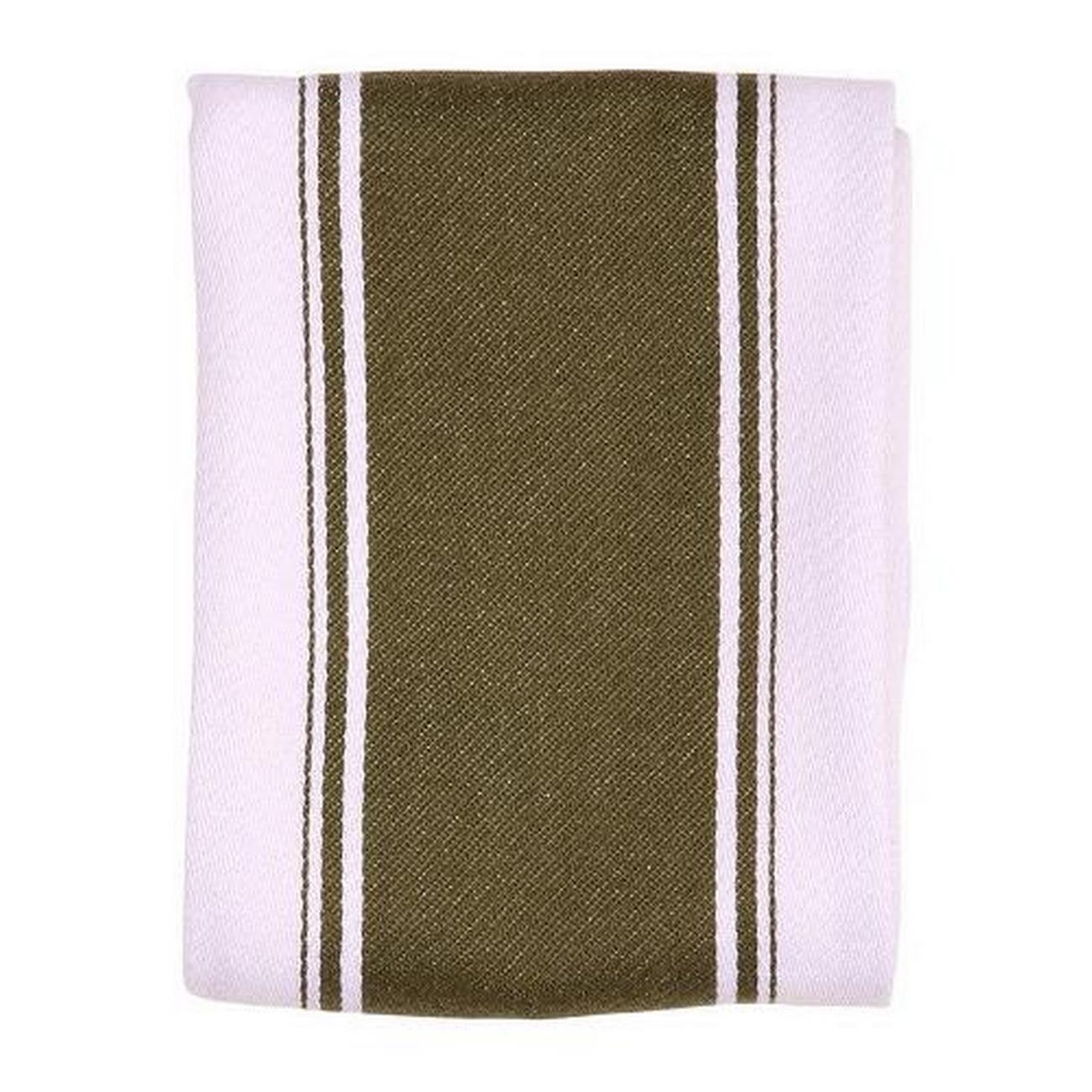 dexam-striped-tea-towel-love-colour-olive-green - Dexam Love Colour Striped Tea Towel Olive Green