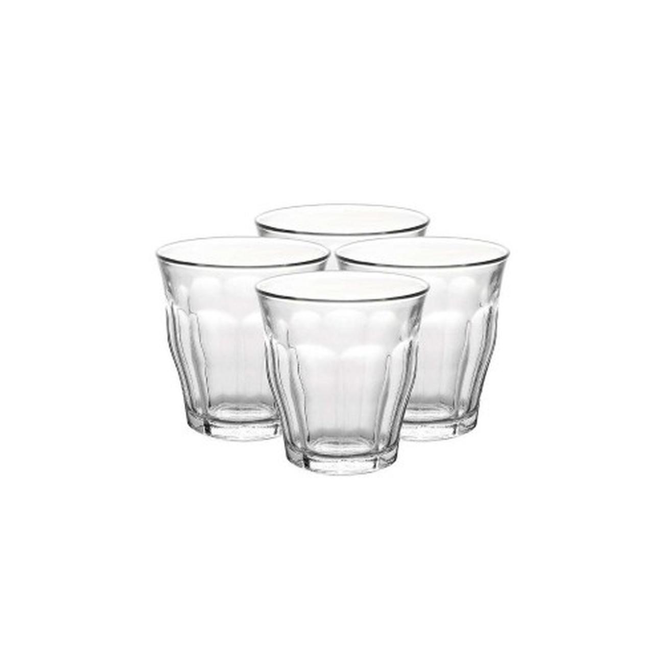 duralex-picardie-clear-tumblers-set-of-4-250ml - Duralex Picardie Clear Tumblers Set of 4 250ml
