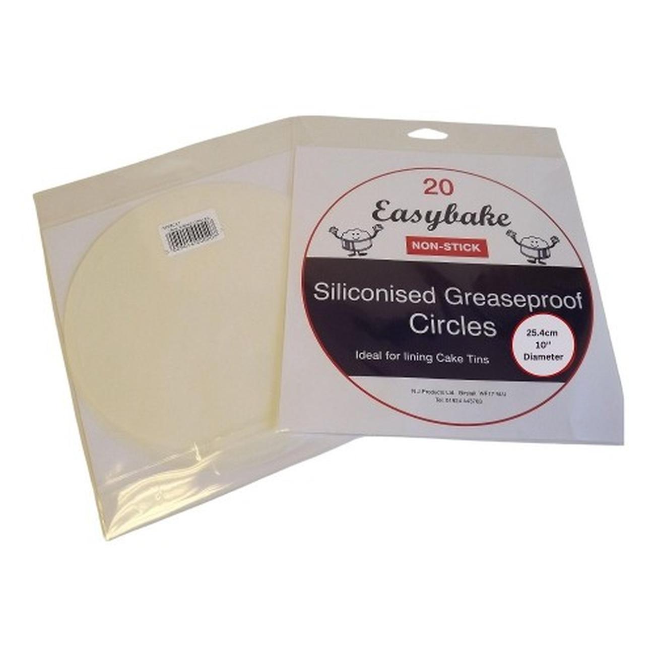 easybake-round-siliconised-baking-paper-10inch - EasyBake Round Siliconised Baking Papers 10 Inch