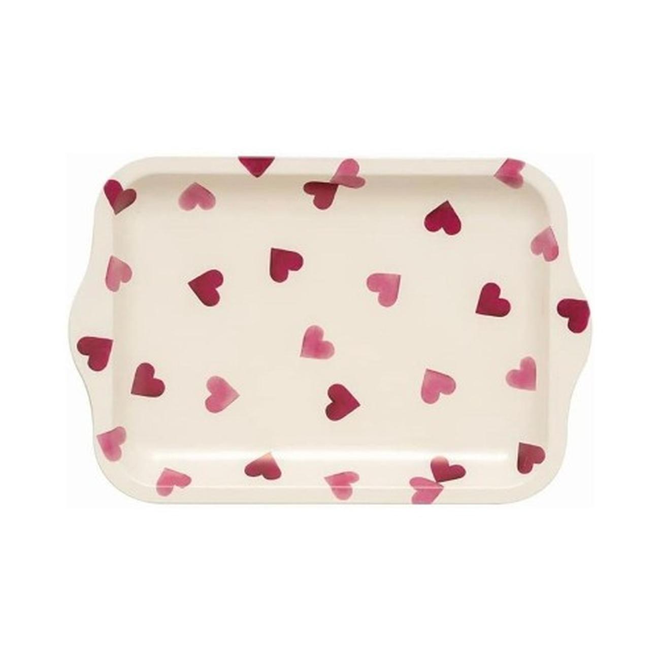 eb-pink-hearts-small-tin-tray - Emma Bridgewater Pink Hearts Small Tin Tray