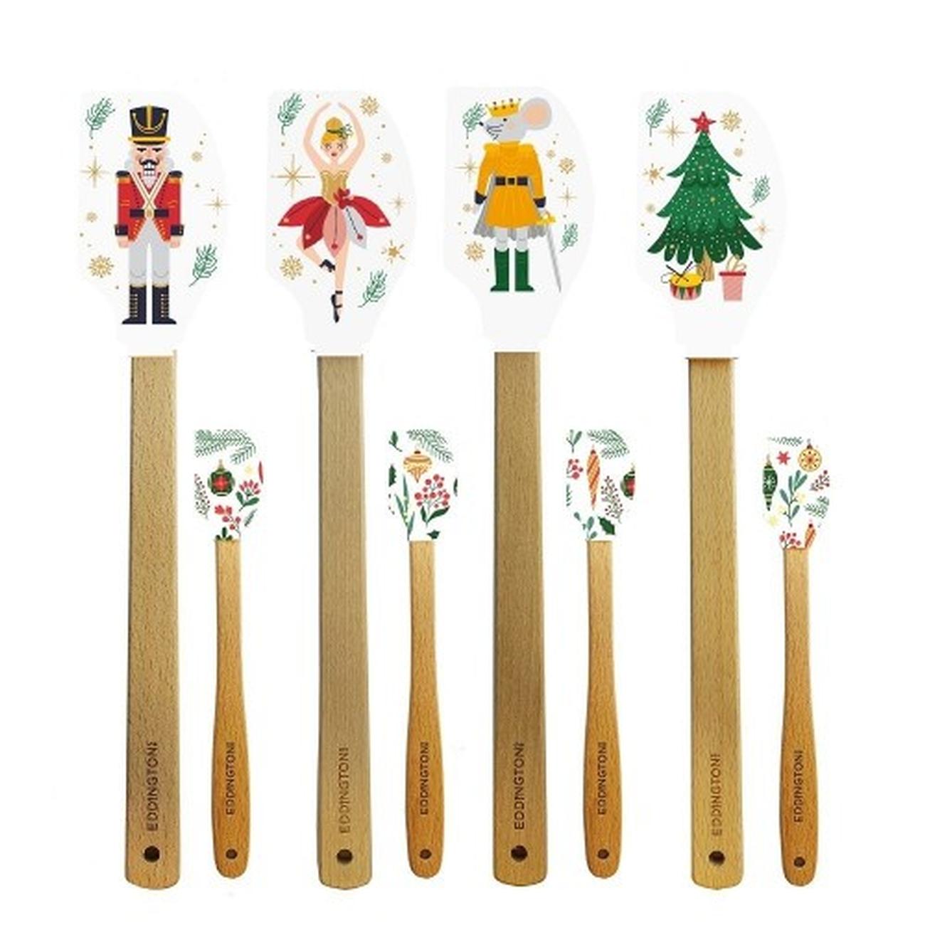 edd-baking-spatulas-set-2-christmas-festive - Eddingtons Christmas Festive Spatulas Set of 2