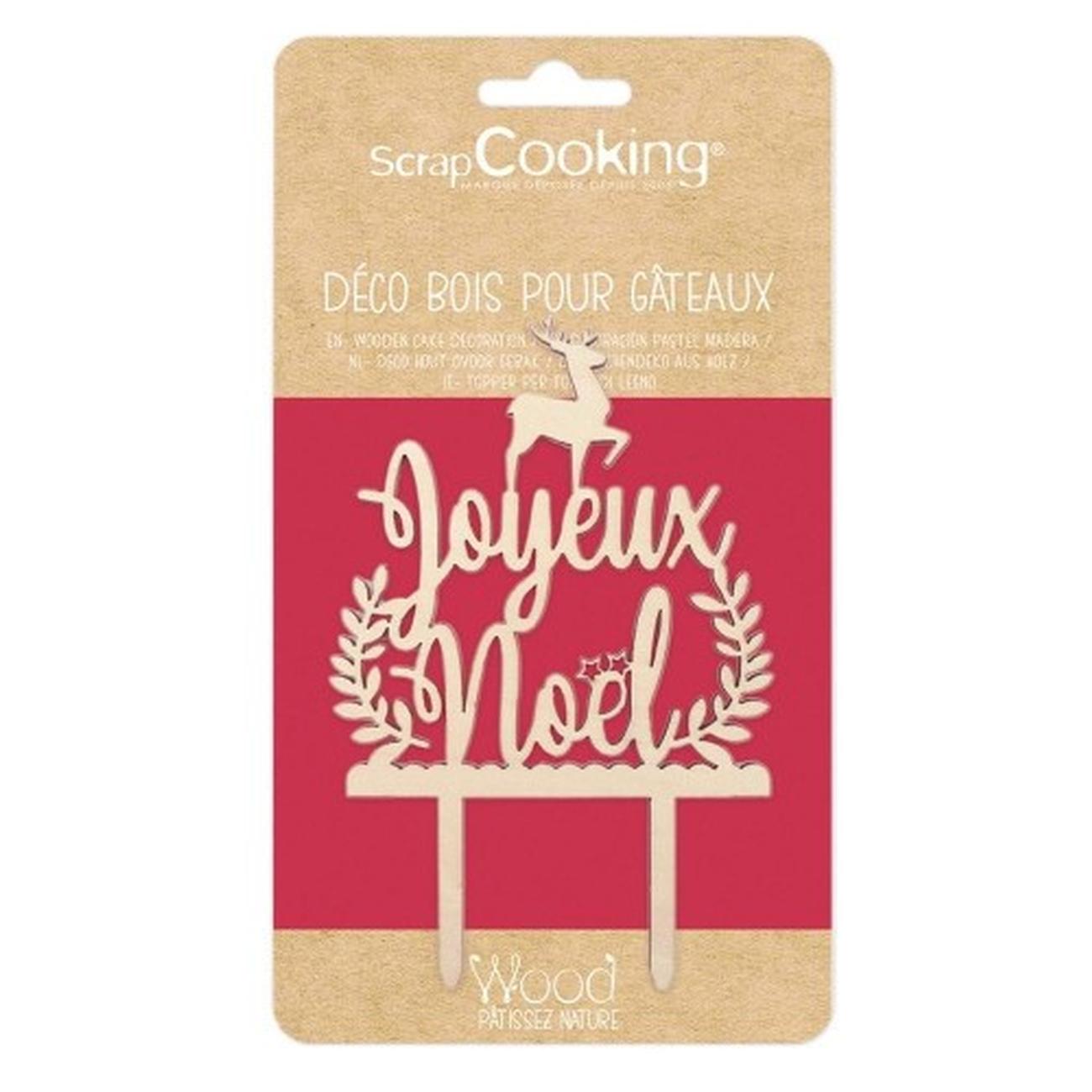 edd-wooden-cake-topper-joyeux-noel - Eddingtons Wooden Joyeux Noel Cake Topper