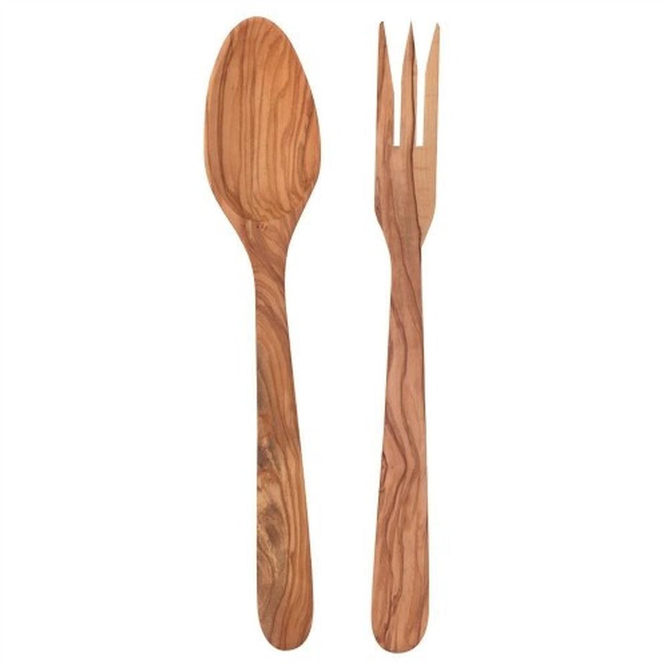 eddingtons-traditional-olivewood-salad-set - Eddingtons Traditional Olive Wood Salad Set