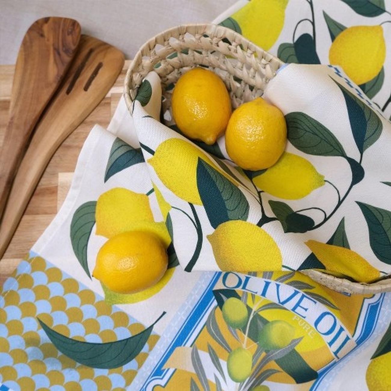 elite-tin-printer-johnson-lemon-tree-towel - Elite Tin Printer Johnson Lemon Tea Towel Cotton