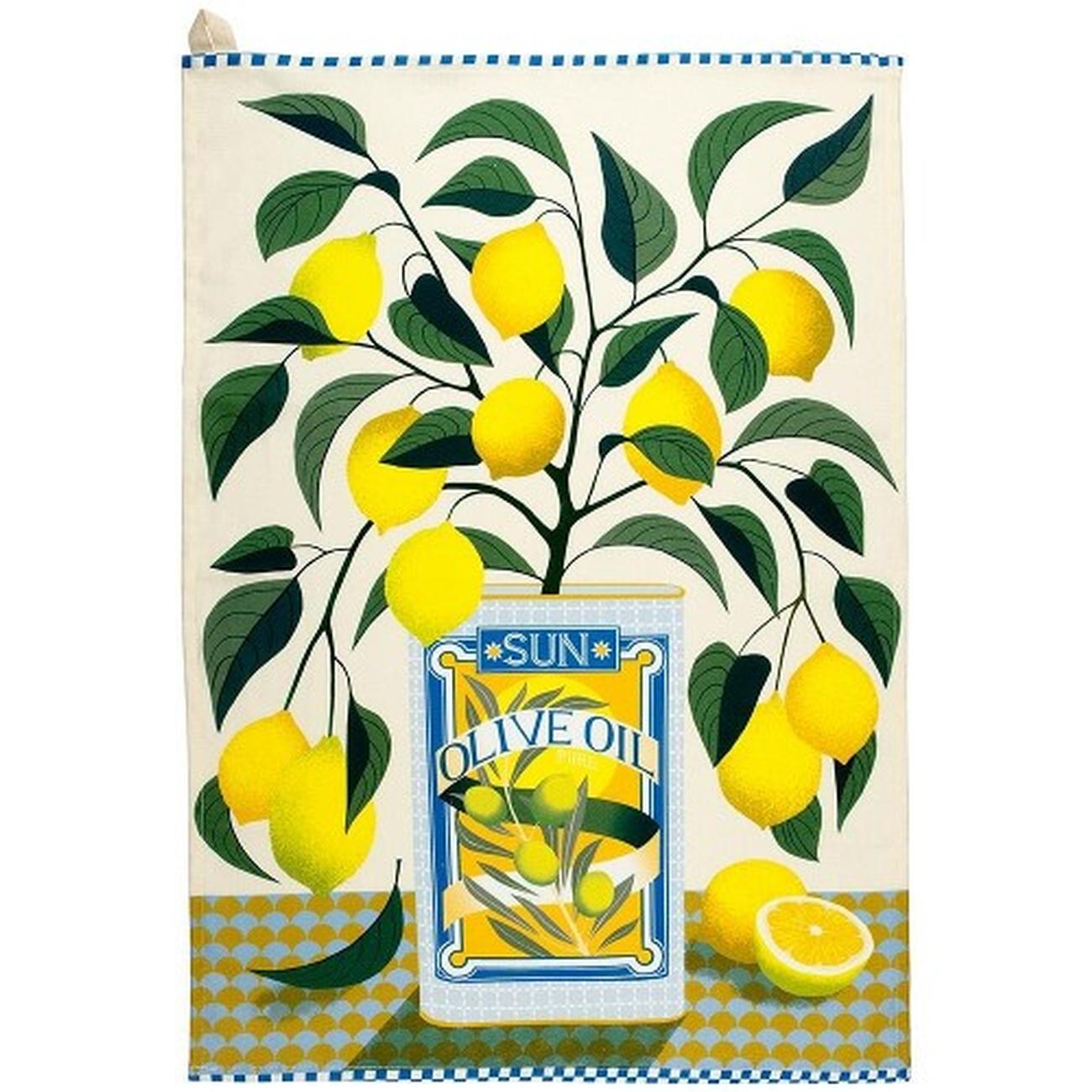elite-tin-printer-johnson-lemon-tree-towel - Elite Tin Printer Johnson Lemon Tea Towel Cotton