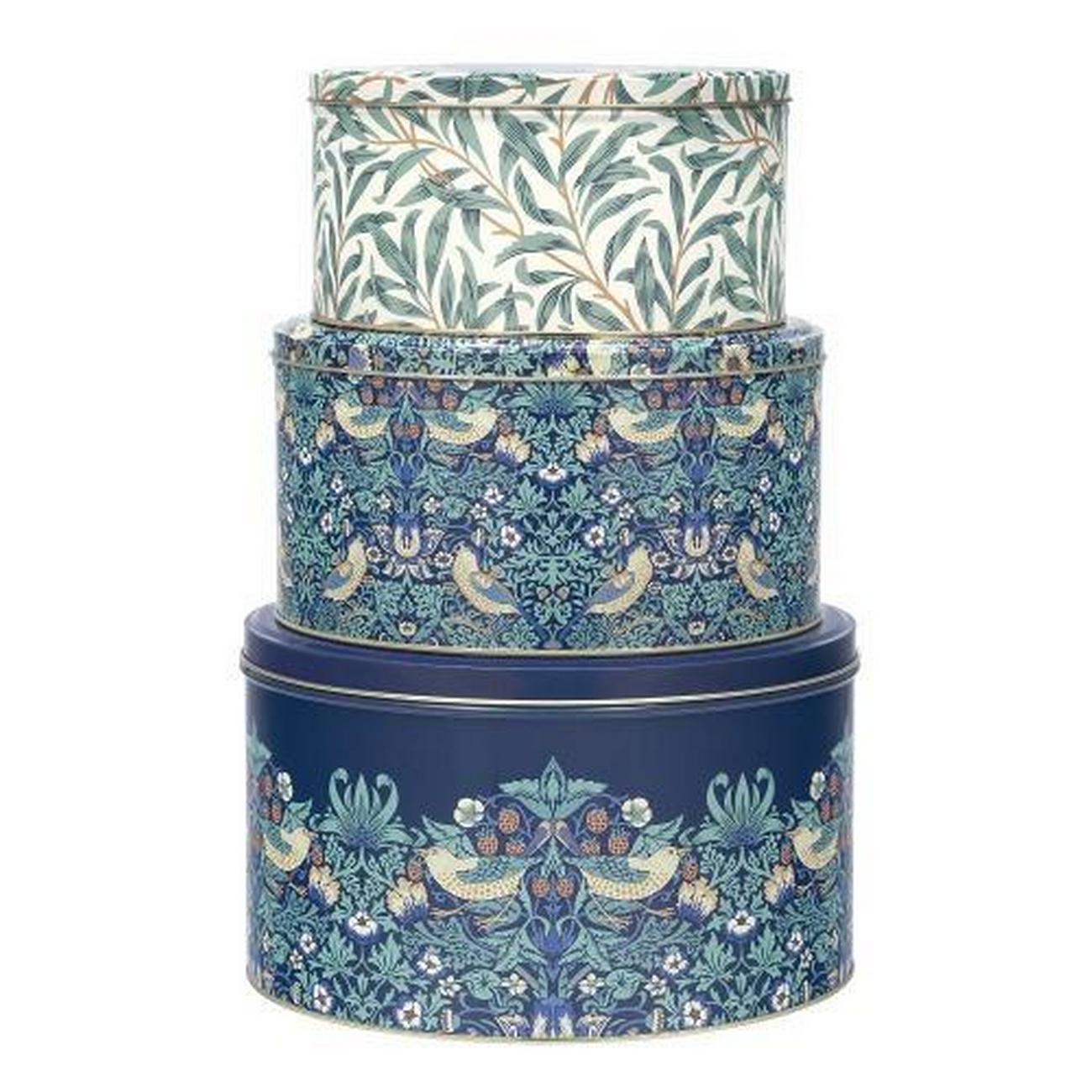 elite-tins-strawberry-thief-cake-tin-small - Elite Tins Strawberry Thief Cake Tin