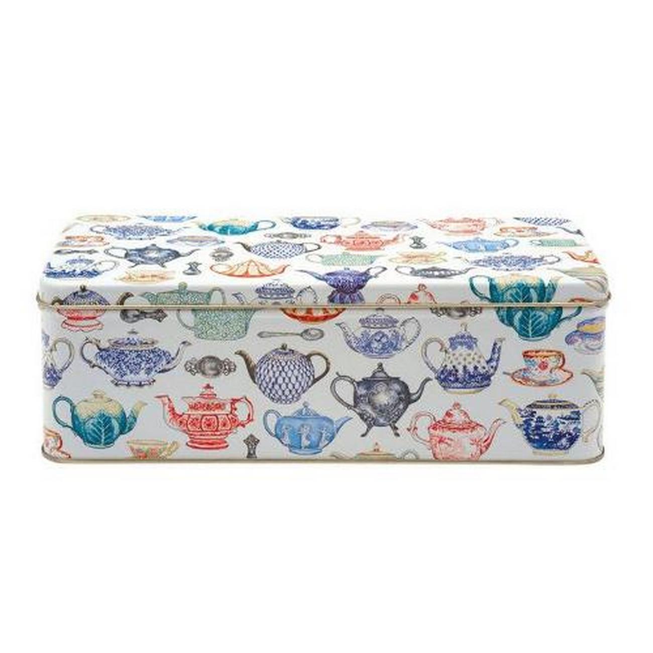 elite-tins-teapot-rectangular-tin - Elite Tins Teapot Long Rectangular Tin