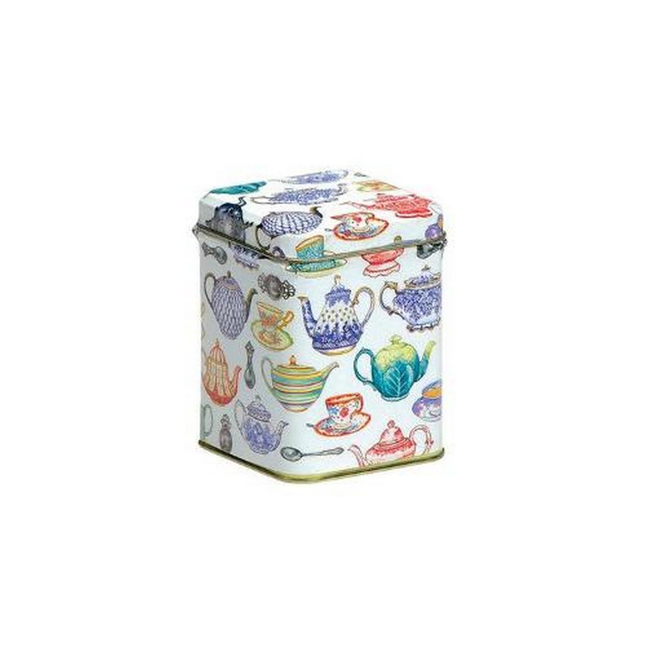 elite-tins-teapot-small-square-tin - Elite Tins Teapot Small Square Tin