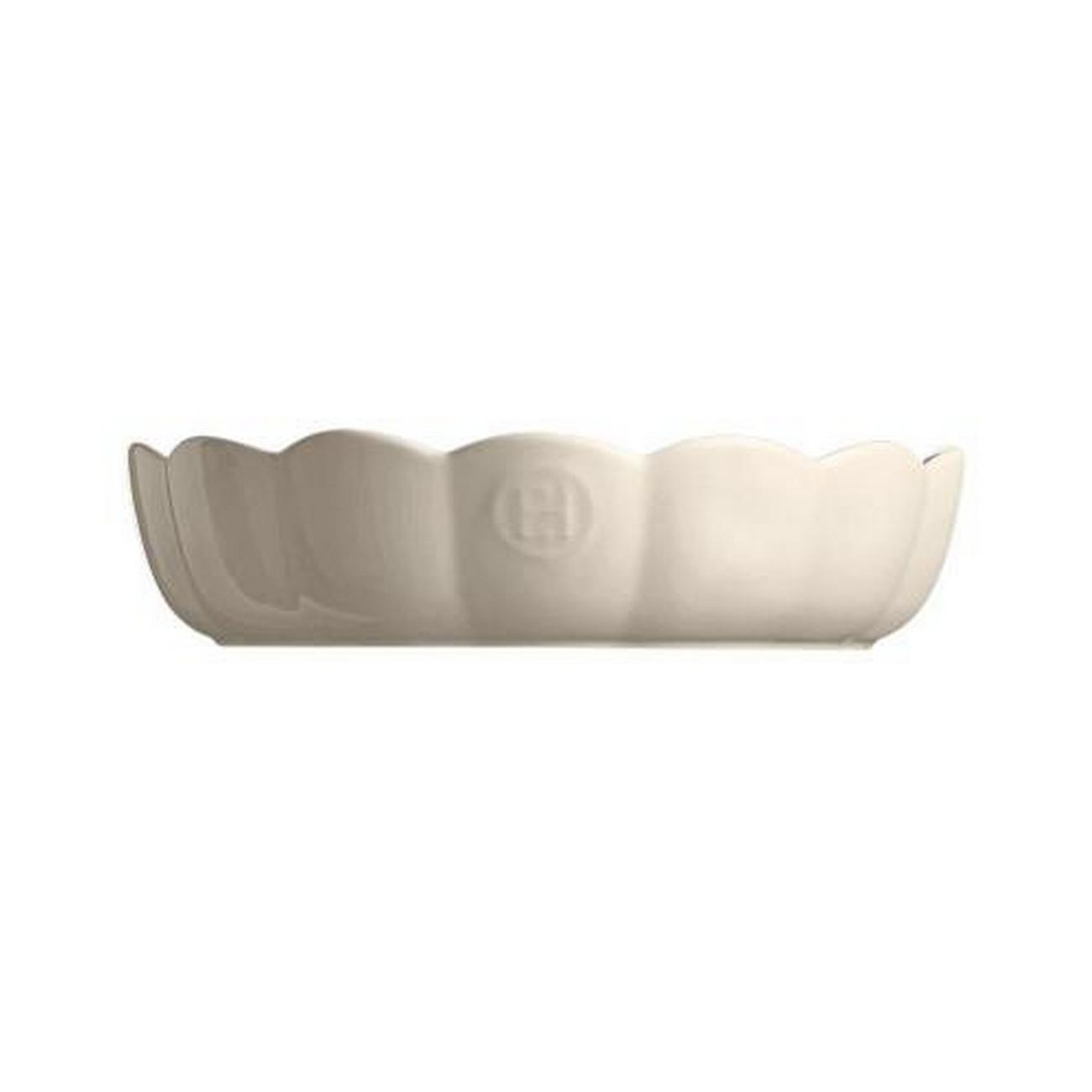 emile-henry-cream-round-scalloped-dish - Emile Henry Cream Round Scalloped Dish