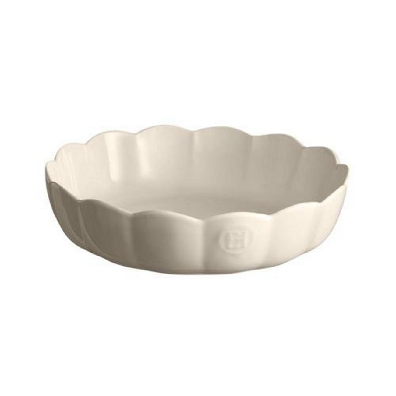 emile-henry-cream-round-scalloped-dish - Emile Henry Cream Round Scalloped Dish