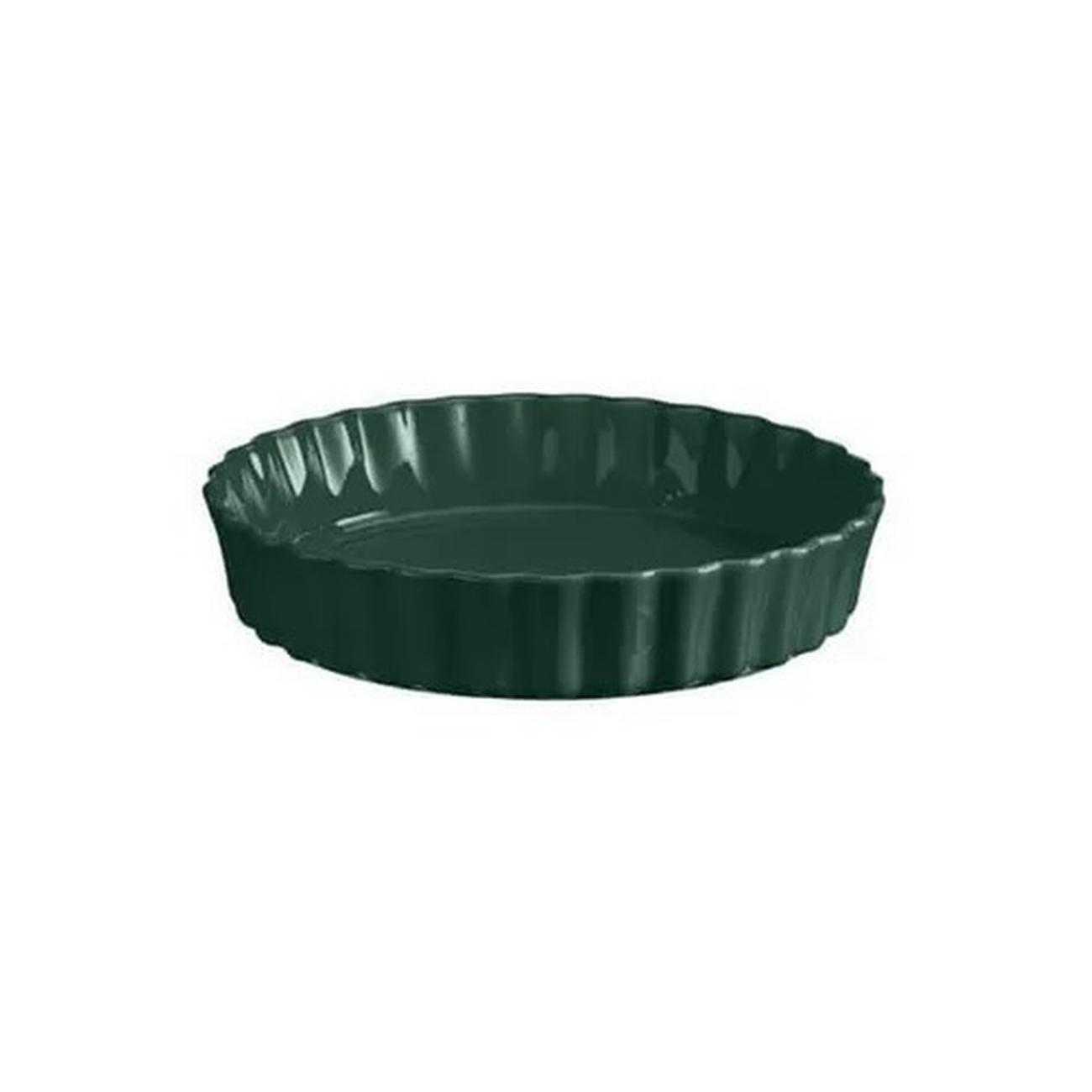 emile-henry-deep-flan-dish-cedar-green-24cm - Emile Henry Deep Flan Dish Cedar Green 24cm 