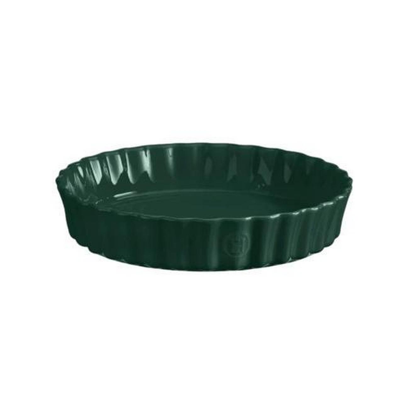 emile-henry-deep-flan-dish-cedar-green-28cm - Emile Henry Deep Flan Dish Cedar Green 28cm 